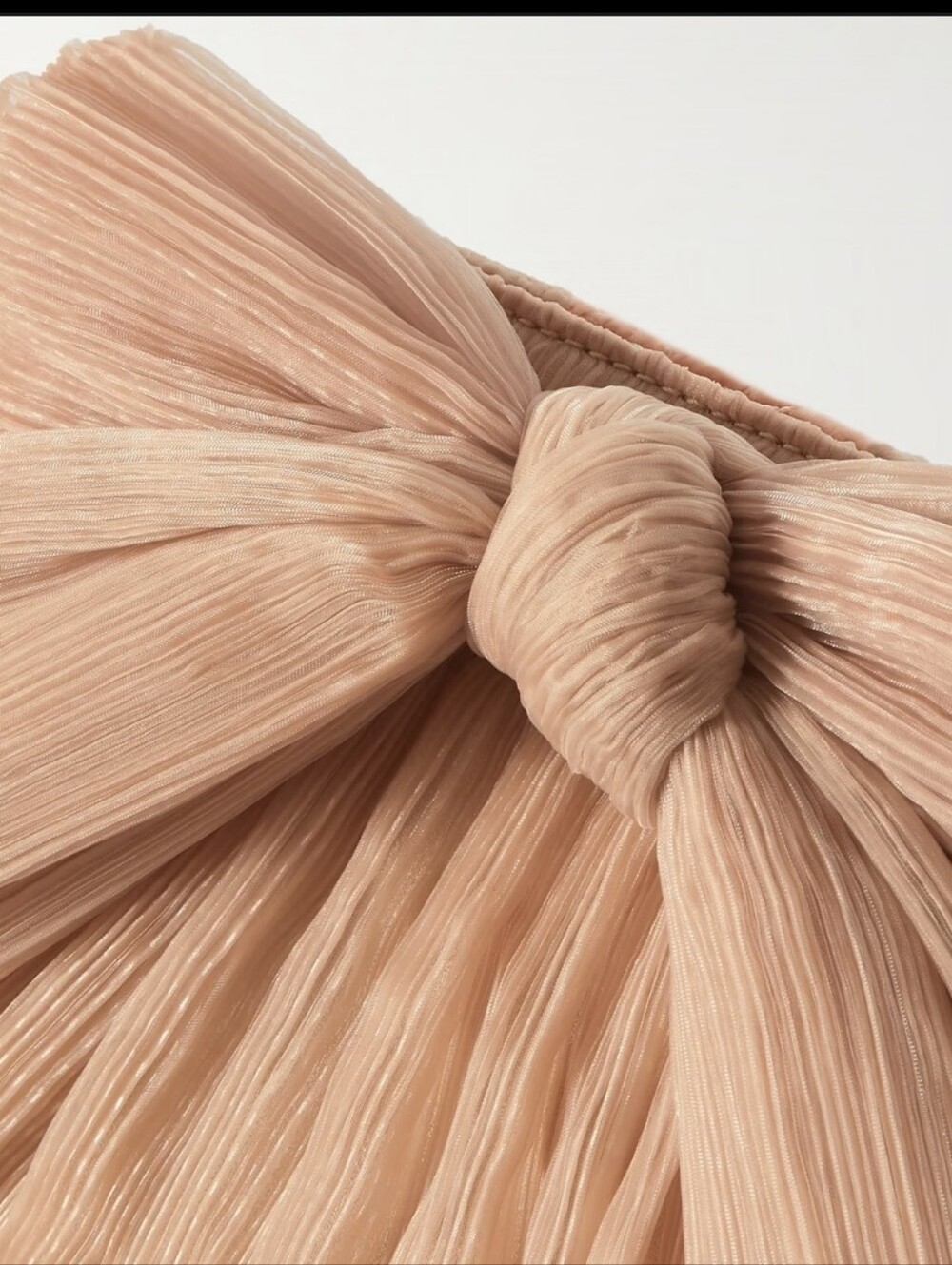 LOEFFLER RANDALL Rayne bow-embellished plissé-organza clutch NWT $250 (No Strap) - Picture 4 of 9